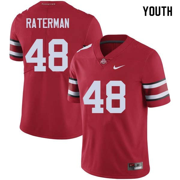 Ohio State Buckeyes #48 Clay Raterman Youth High School Jersey Red